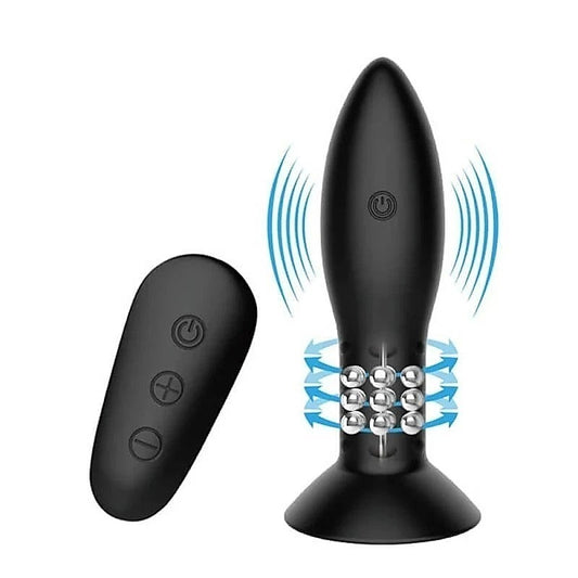 Remote Control Rotation Beads Anal Plug by Baile - Butt Plugs