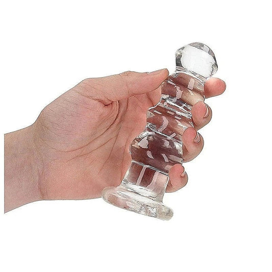 Realrock Crystal Clear 5.5 Inch Curvy Dildo/Plug - Anal Dildos