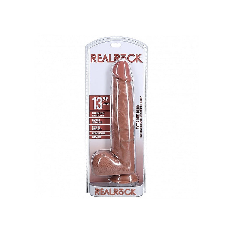 RealRock Ultra Realistic Extra Large Dildo With Balls - Realistic Dildos