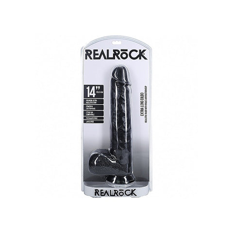 Realrock Extra Large Straight D/ildo with Balls 35.5cm - Realistic Dildos
