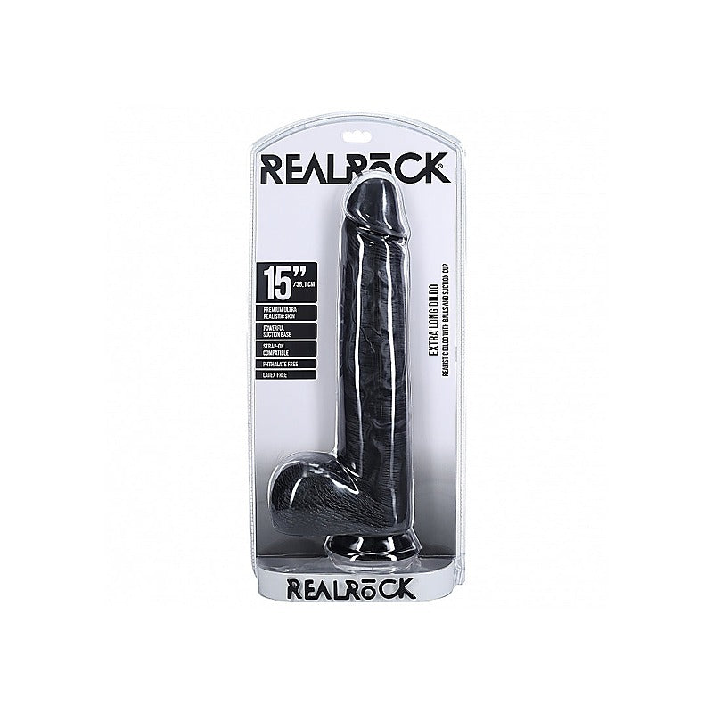 RealRock Extra Large Realistic Dong with Balls by Shots Toys - Realistic Dildos
