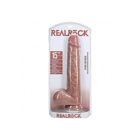 RealRock Extra Large Realistic Dong with Balls by Shots Toys - Realistic Dildos
