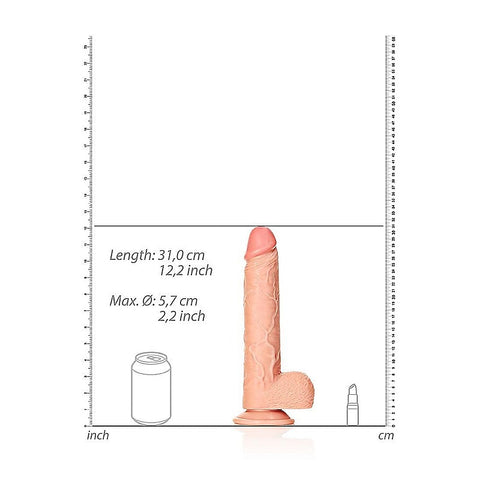 Realrock Straight Realistic Dildo with Balls Flesh - Realistic Dildos