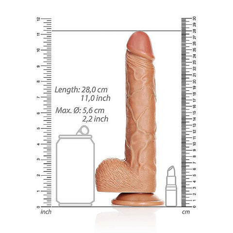 RealRock Straight Realistic Dildo With Balls by Shots Toys - Realistic Dildos
