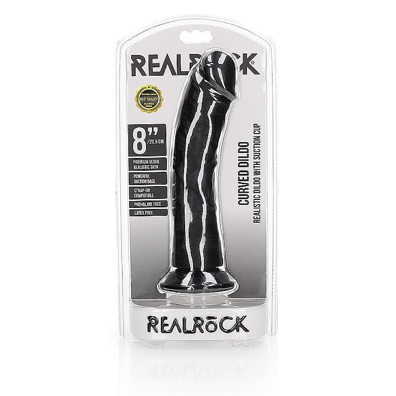 Realrock Curved Suction Cup Realistic Dong by Shots Toys - Realistic Dildos