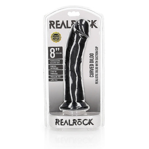Realrock Curved Suction Cup Realistic Dong by Shots Toys - Realistic Dildos