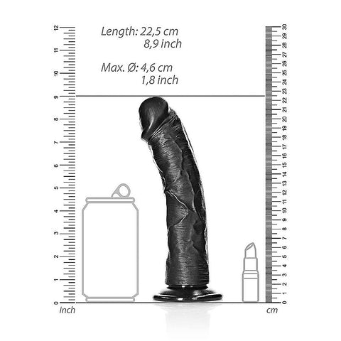 Realrock Curved Suction Cup Realistic Dong by Shots Toys - Realistic Dildos