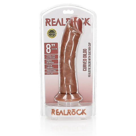 Realrock Curved Suction Cup Realistic Dong by Shots Toys - Realistic Dildos