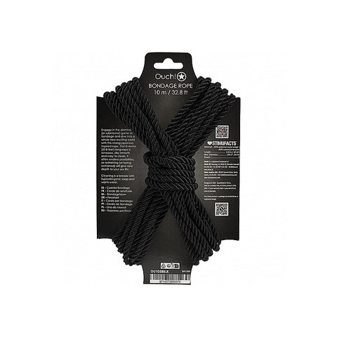 OUCH! Silky Smooth Nylon Bondage Rope 10m by Shots Toys - Cuffs And Restraints