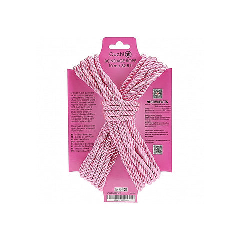 OUCH! Silky Smooth Nylon Bondage Rope 10m by Shots Toys - Cuffs And Restraints