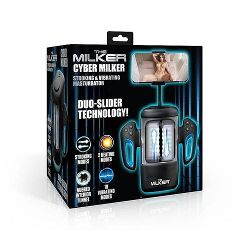 Cyber Milker Stroking & Vibrating Masturbator by XR Brands - Masturbators and Strokers