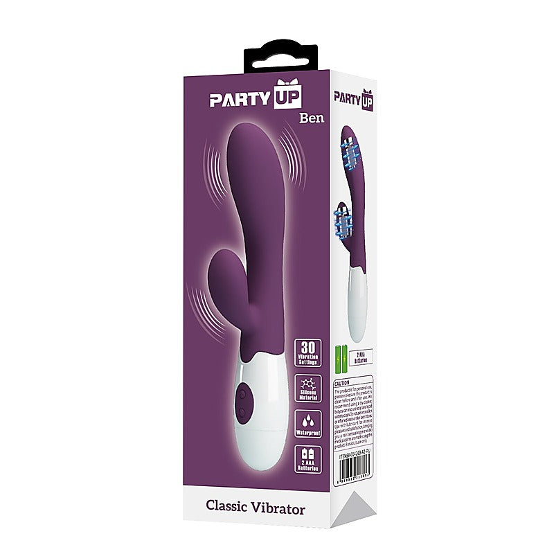 Party Up BEN Classic Multi Functions Rabbit Vibrator with 30 Functions - Rabbit Vibrators