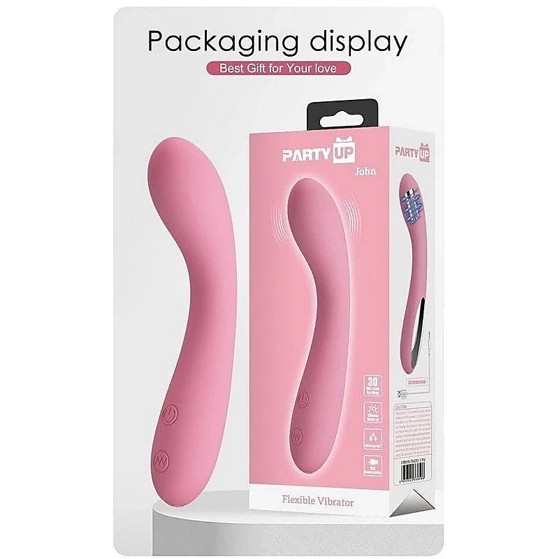 Party Up JOHN Flexible Rechargeable G Spot Vibrator with 30 Functions - G-Spot Vibrators