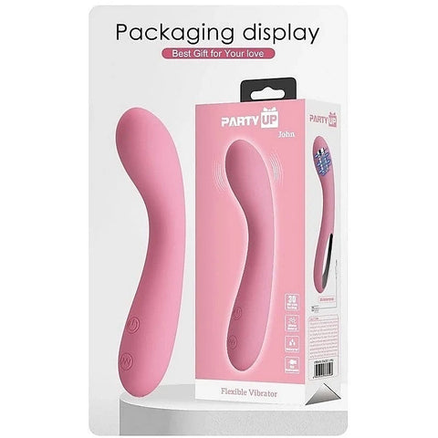 Party Up JOHN Flexible Rechargeable G Spot Vibrator with 30 Functions - G-Spot Vibrators
