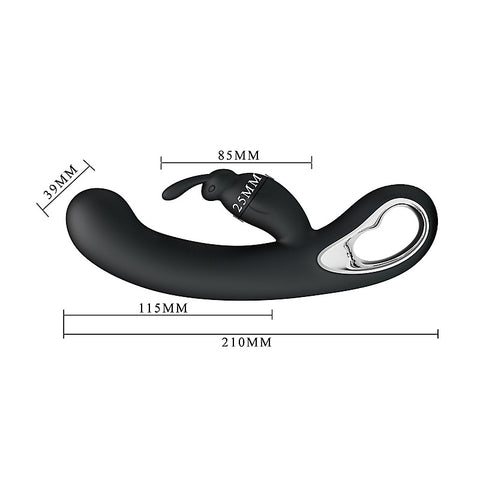 Party Up COLIN USB Rechargeable Rabbit Vibrator Dual Motor G Spot Clitoral - Rabbit Vibrators
