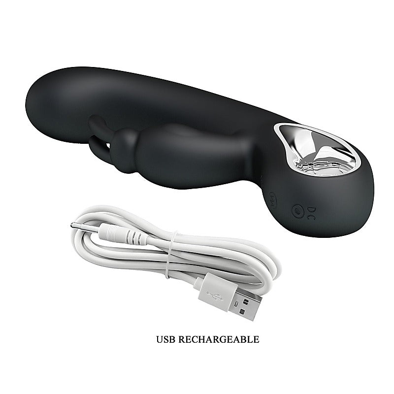 Party Up COLIN USB Rechargeable Rabbit Vibrator Dual Motor G Spot Clitoral - Rabbit Vibrators