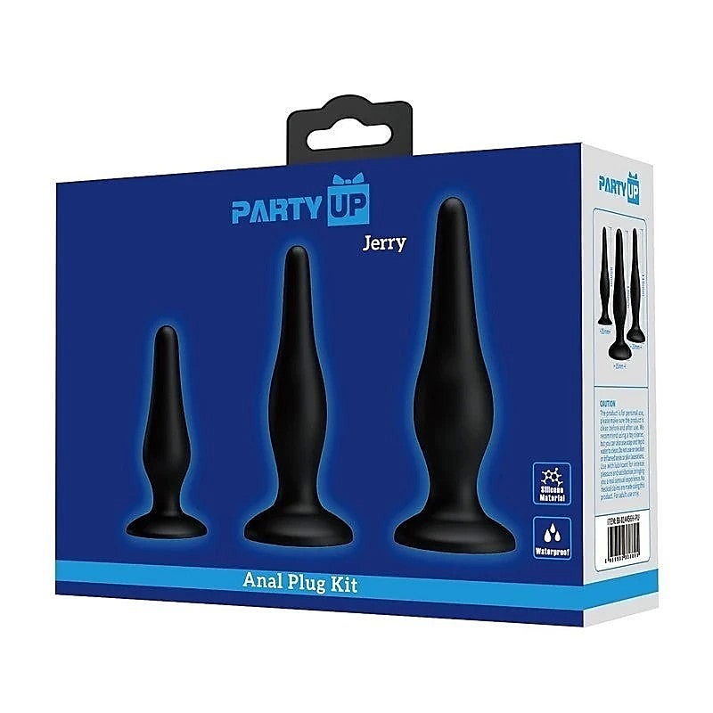 JERRY 3 Sizes Silicone Butt Plug Set by Party Up - Butt Plugs