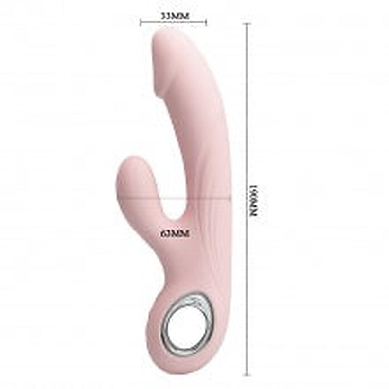 Party Up DAVE USB Rechargeable Rabbit Vibrator with Lunging Action - Rabbit Vibrators