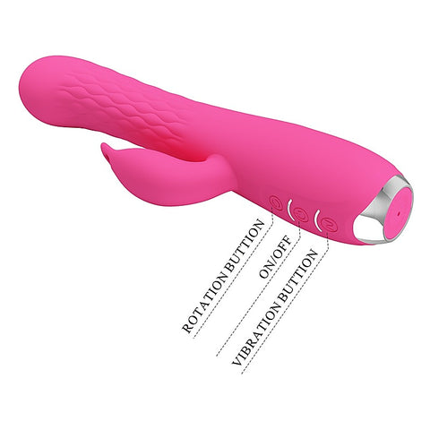 Party Up ERIC Rotating Beads Rabbit Vibrator with Dual Motor System - Rabbit Vibrators