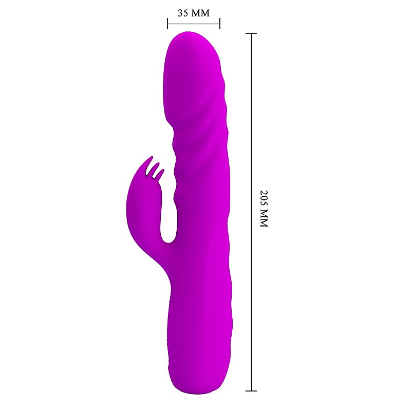 Party Up BOB Rechargeable Thrusting Rabbit Vibrator with Dynamic Movement - Rabbit Vibrators