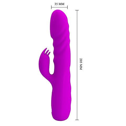 Party Up BOB Rechargeable Thrusting Rabbit Vibrator with Dynamic Movement - Rabbit Vibrators