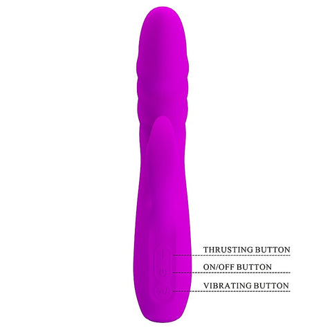 Party Up BOB Rechargeable Thrusting Rabbit Vibrator with Dynamic Movement - Rabbit Vibrators