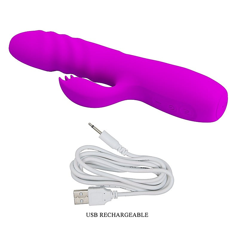 Party Up BOB Rechargeable Thrusting Rabbit Vibrator with Dynamic Movement - Rabbit Vibrators
