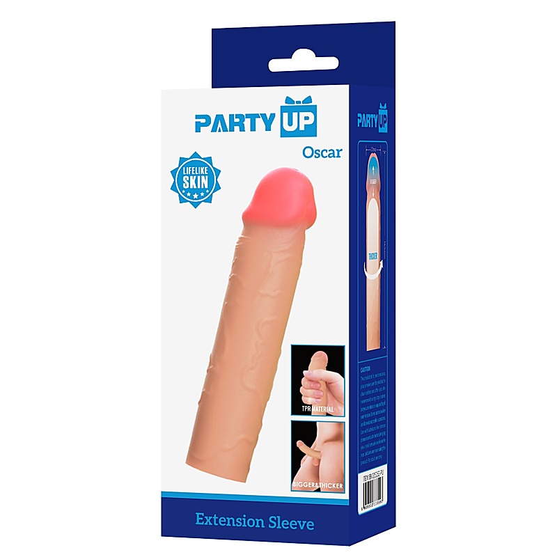 OSCAR 1 Inch Penis Extender Sleeve by Party Up - Penis Sleeves and Extenders