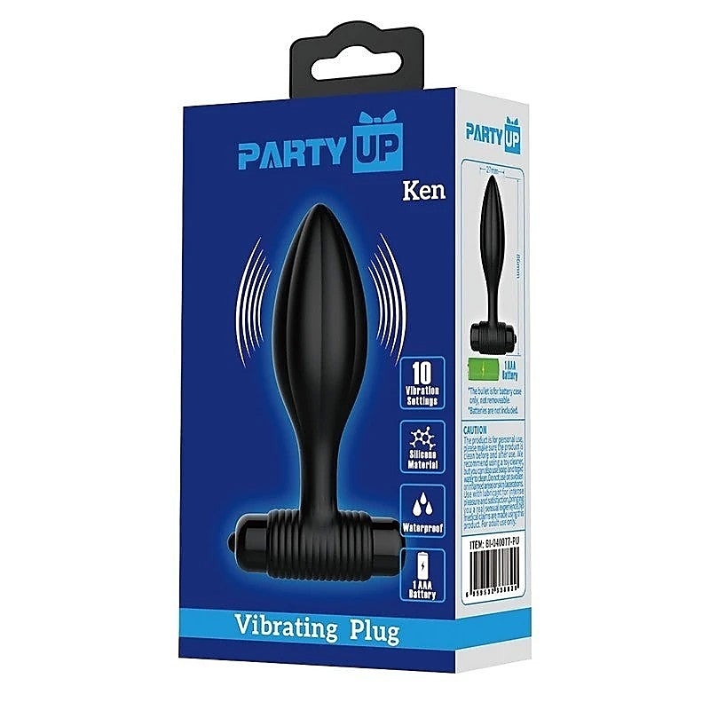KEN Silicone Vibrating Butt Plug by Party Up - Butt Plugs