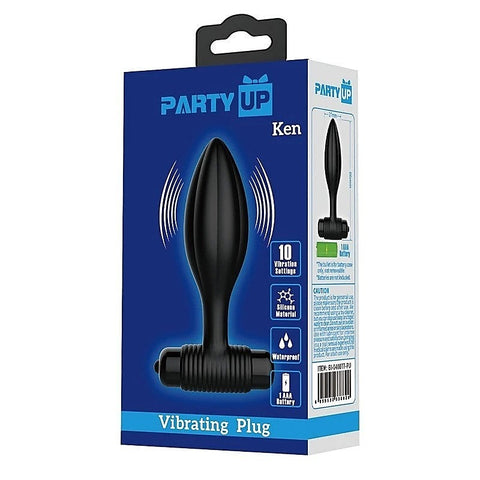 KEN Silicone Vibrating Butt Plug by Party Up - Butt Plugs