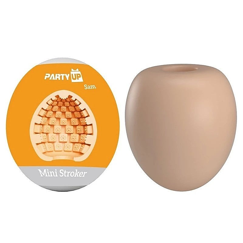 Party Up SAM Realistic Mini Male Strokers with Ribbed Internal Texture - Masturbators and Strokers