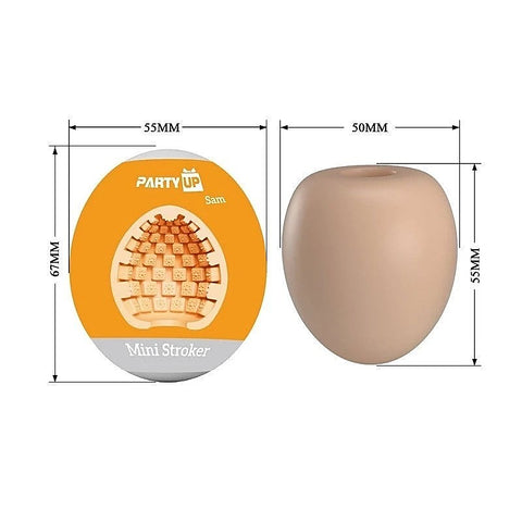 Party Up SAM Realistic Mini Male Strokers with Ribbed Internal Texture - Masturbators and Strokers