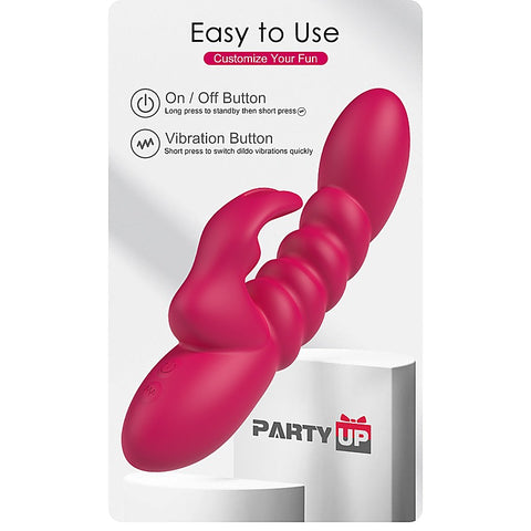 Party Up BRYNLYN USB Rechargeable Rabbit Vibrator with Dual Stimulation - Rabbit Vibrators