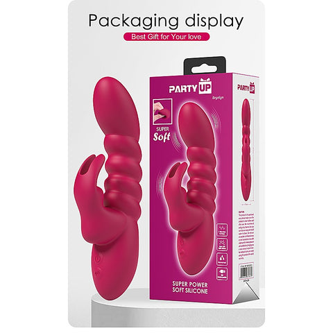 Party Up BRYNLYN USB Rechargeable Rabbit Vibrator with Dual Stimulation - Rabbit Vibrators