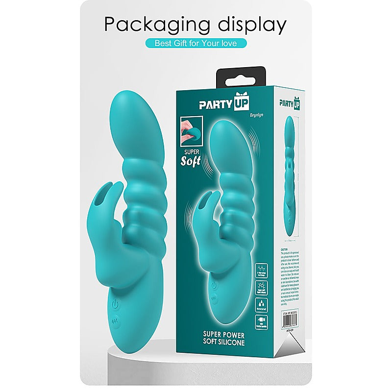 Party Up BRYNLYN USB Rechargeable Rabbit Vibrator with Dual Stimulation - Rabbit Vibrators