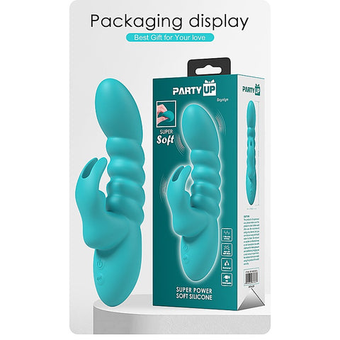 Party Up BRYNLYN USB Rechargeable Rabbit Vibrator with Dual Stimulation - Rabbit Vibrators