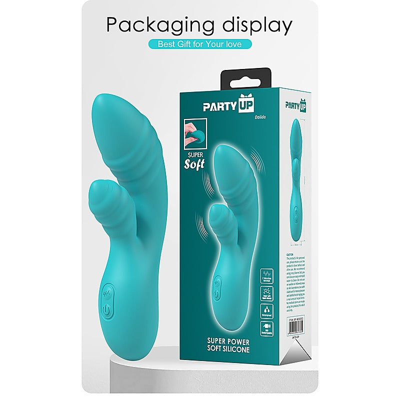 Party Up DALIDA USB Rechargeable Rabbit Vibrator with Dual Stimulation - Rabbit Vibrators