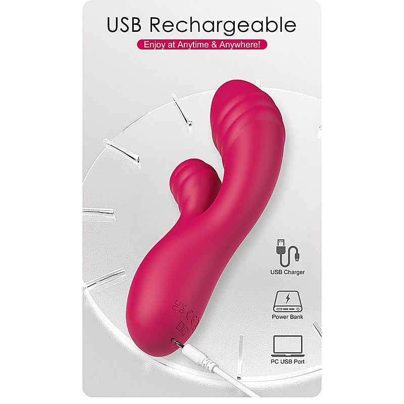 Party Up DALIDA USB Rechargeable Rabbit Vibrator with Dual Stimulation - Rabbit Vibrators