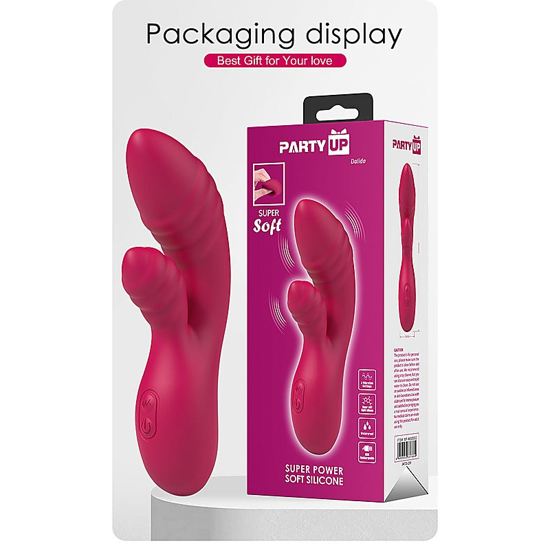 Party Up DALIDA USB Rechargeable Rabbit Vibrator with Dual Stimulation - Rabbit Vibrators
