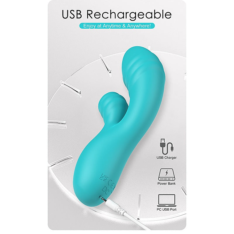 Party Up DALIDA USB Rechargeable Rabbit Vibrator with Dual Stimulation - Rabbit Vibrators