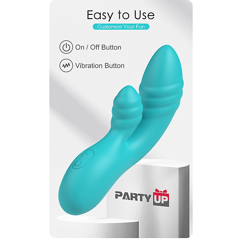 Party Up DALIDA USB Rechargeable Rabbit Vibrator with Dual Stimulation - Rabbit Vibrators