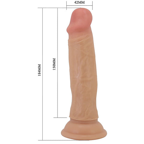 Party Up TOM Slide Skin Suction Cup Flexible Dildo with Vertebrae Core - Realistic Dildos