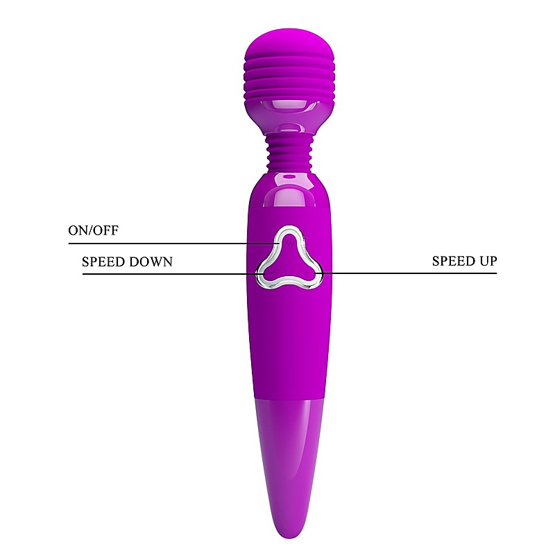Party Up BRUCE USB Rechargeable Body Wand Massager with Seven Patterns - Body Wands