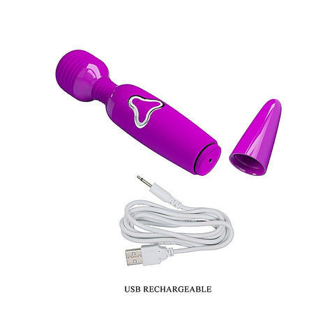 Party Up BRUCE USB Rechargeable Body Wand Massager with Seven Patterns - Body Wands