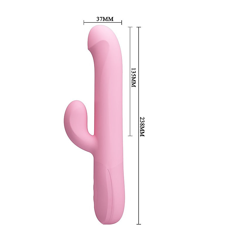 Party Up DEAN Wavy Rechargeable Rotating Rabbit Vibrator Dual Stimulation - Rabbit Vibrators