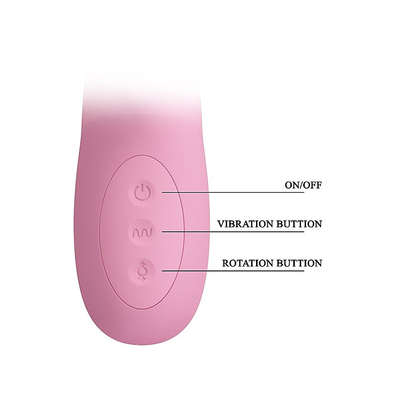Party Up DEAN Wavy Rechargeable Rotating Rabbit Vibrator Dual Stimulation - Rabbit Vibrators