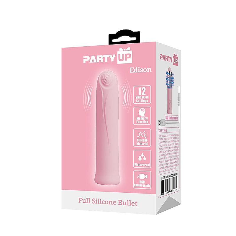 Party Up EDISON USB Rechargeable Bullet Vibrator Memory Function Technology - Bullet Vibrators