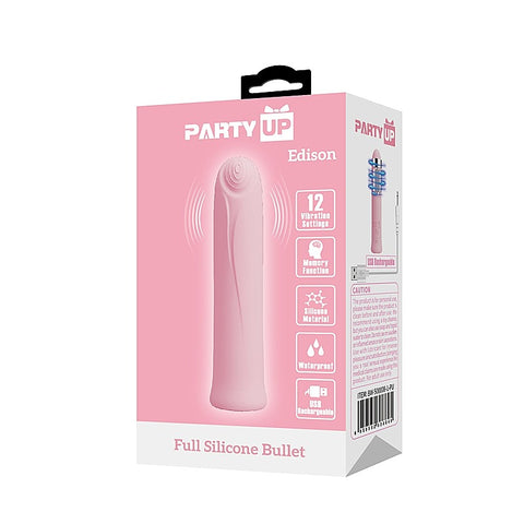 Party Up EDISON USB Rechargeable Bullet Vibrator Memory Function Technology - Bullet Vibrators