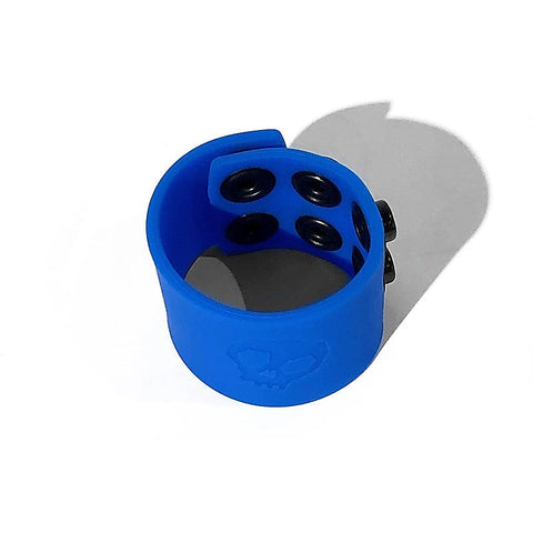 Boneyard Silicone Ball Strap Blue by C1R Releasing - Stretchy Cock Rings