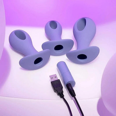 Evolved HOLE PUNCH Butt Plugs with Bullet Vibrator Hollow Center Design - Butt Plugs